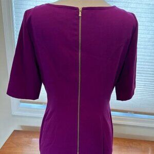 Deep Purple/Fuchsia -Tahari by Arthur S. Levine Seam Detail A-Line Shift Dress